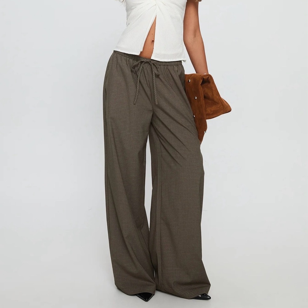 Princess Polly Plaid Wide-Leg Pants